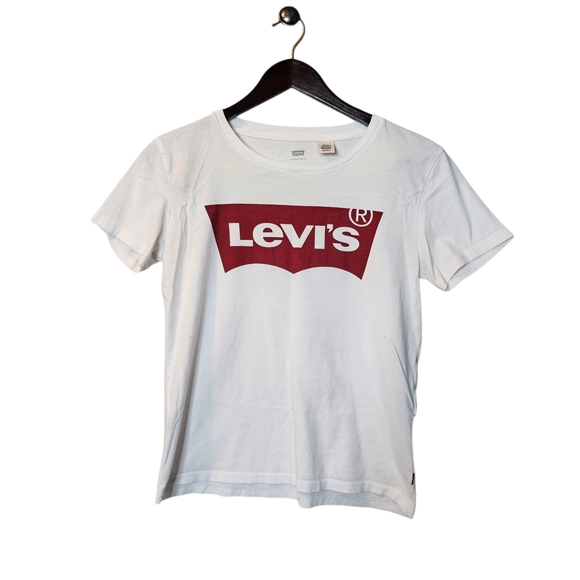 Levi's Red Logo White Short Sleeve Tee - Picture 2 of 5